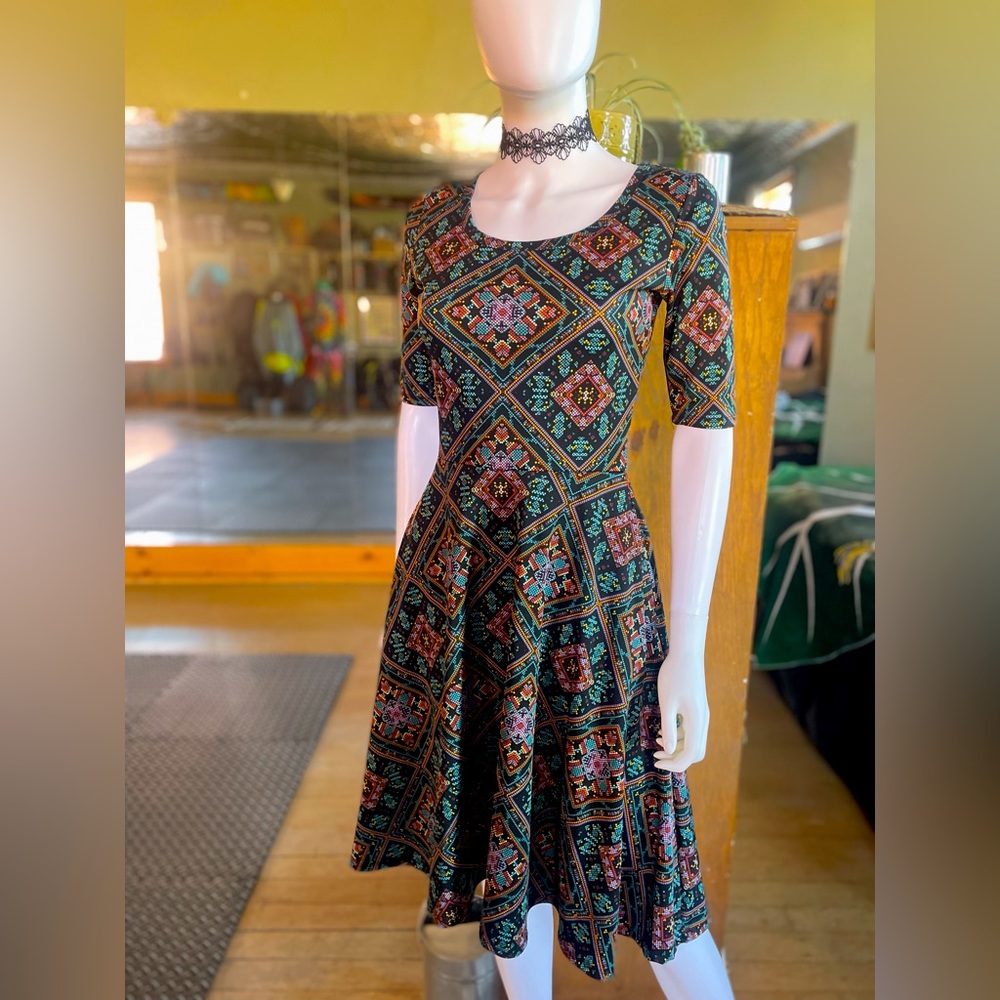 Geometric printed dress